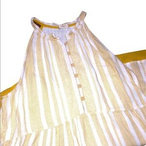 Hem & Thread size medium mustard striped tunic top